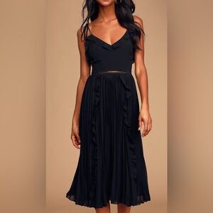 Lulu's Black Midi Dress